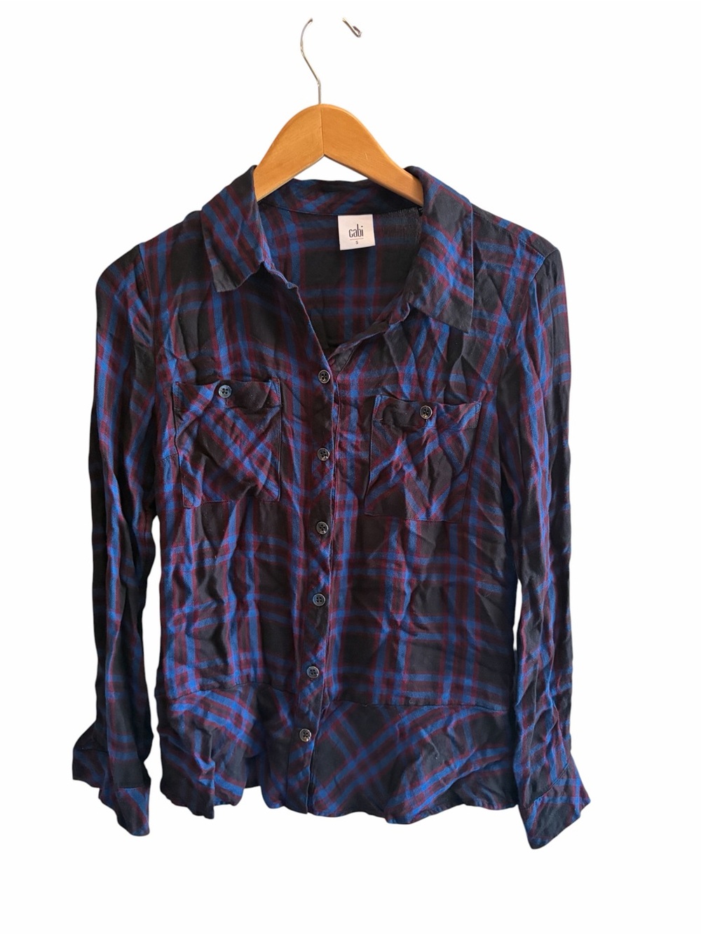 Cabi #3431 Check Flannel Moody Plaid Shirt Small - Picture 4 of 8